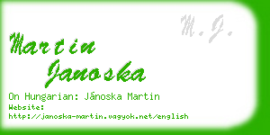 martin janoska business card